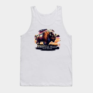 American Bison - WILD NATURE - BISON -12 Tank Top